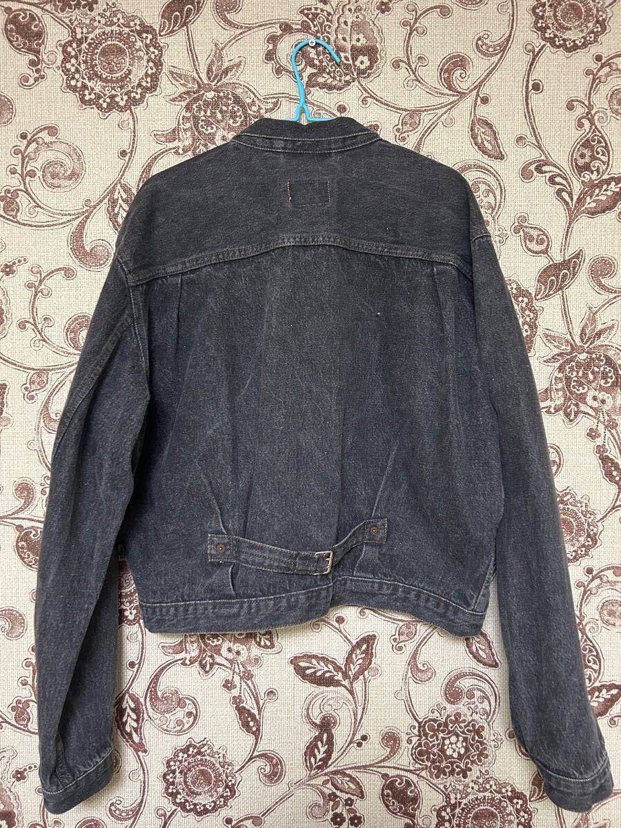 希少 Euro Levis 1st 先染め ブラック デニムジャケット ユーロ 希少 Euro Levis 1st 先染め ブラック デニムジャケット ユーロ