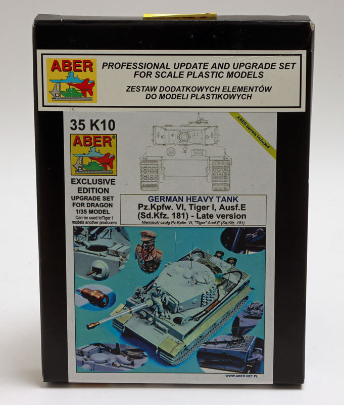 アベール35K10 1/35 独・タイガーⅠ後期型用ボックスフルセット・アルミ砲身他 Parts-001