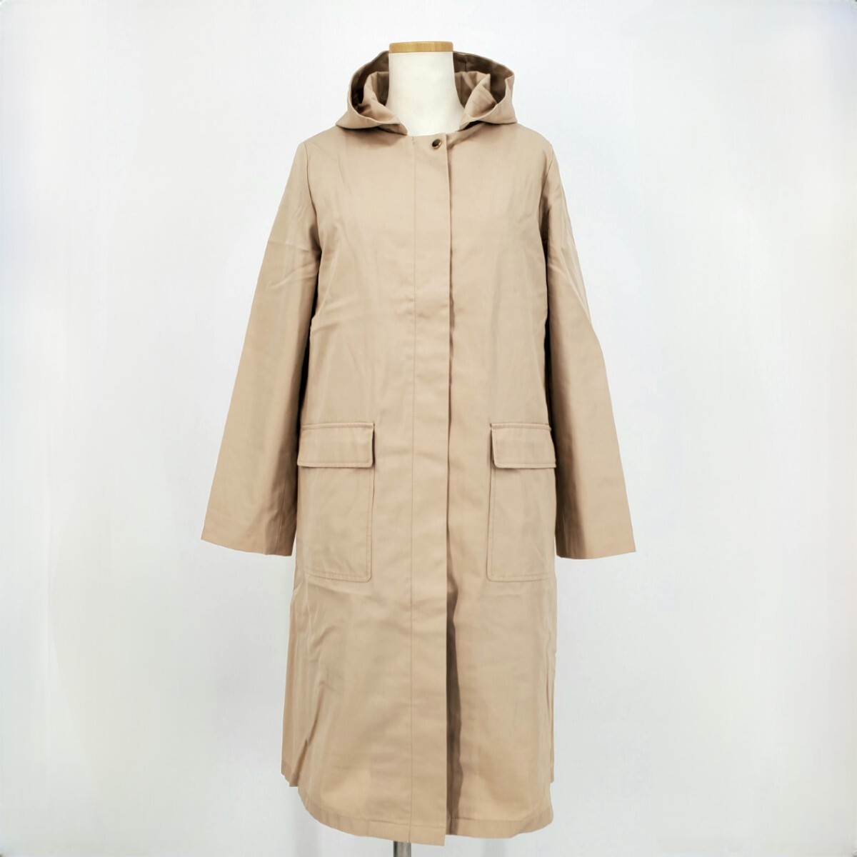 ＊a 【美品】 SHIPS シップス 中綿 キルティング ライナー付き ノーカラー コート 36サイズ 婦人服 レディース アウター ベージュ