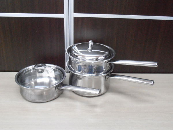 ASAHI アサヒ軽金属 プリンセスなべ 3点セット PRINCESS PAN 蓋付き 片手鍋 中古 調理器具 苫小牧西店
