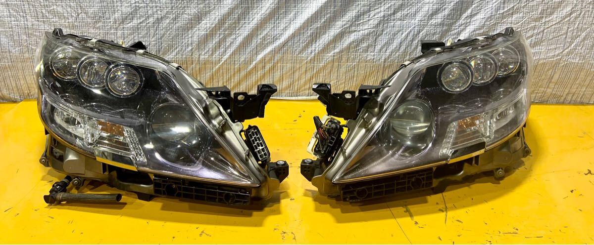 レクサス LEXUS LS600 600h UVF45 46 LS系 ハイブリッド 純正 3眼 右左 ヘッドライト セット RL ランプ KOITO 50-96 打刻 チ 點燈確認済み
