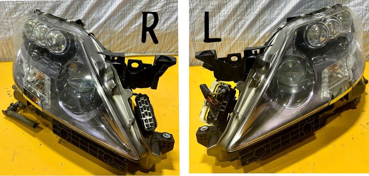レクサス LEXUS LS600 600h UVF45 46 LS系 ハイブリッド 純正 3眼 右左 ヘッドライト セット RL ランプ KOITO 50-96 打刻 チ 點燈確認済み