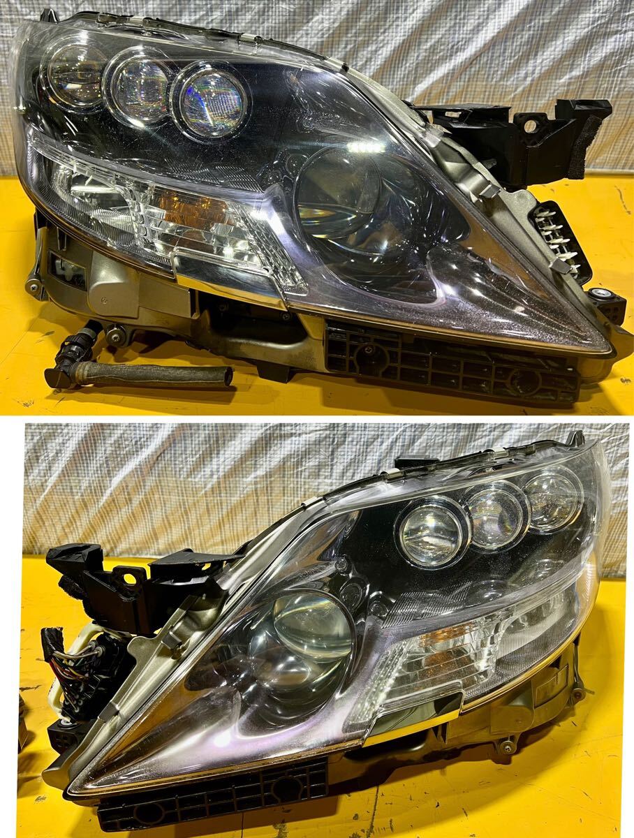 レクサス LEXUS LS600 600h UVF45 46 LS系 ハイブリッド 純正 3眼 右左 ヘッドライト セット RL ランプ KOITO 50-96 打刻 チ 點燈確認済み