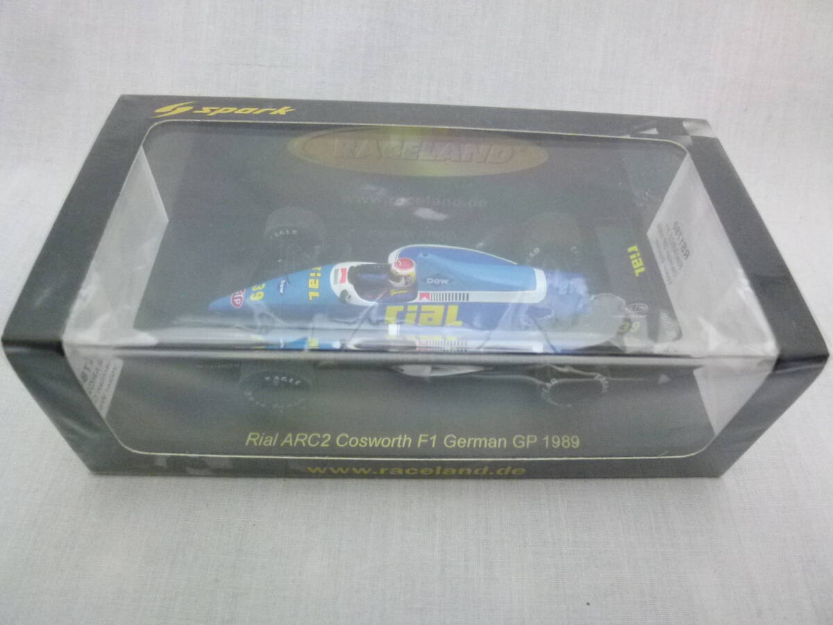 レースランド別注 Spark スパーク 1/43 F1 Rial リアル ARC2 Cosworth #39 Volker Weidler バイドラー German GP 1989 RS1780