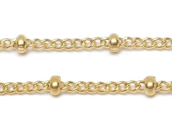 14KGF ネックレス サテライトチェーン 1.2mm 50cm[1コ販売] / 14K-466NEK