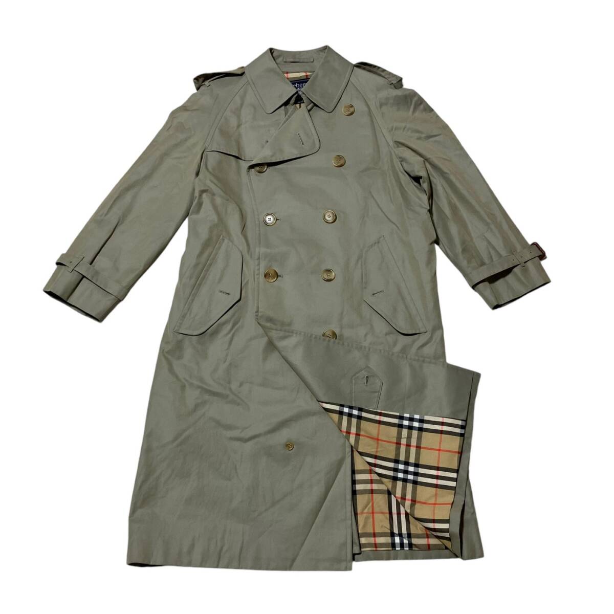 Burberrys トレンチコート カーキ系 ノバチェック メンズ ベルト付 M BURBERRY バーバリー バーバリーズ トレンチコート ベルト付き