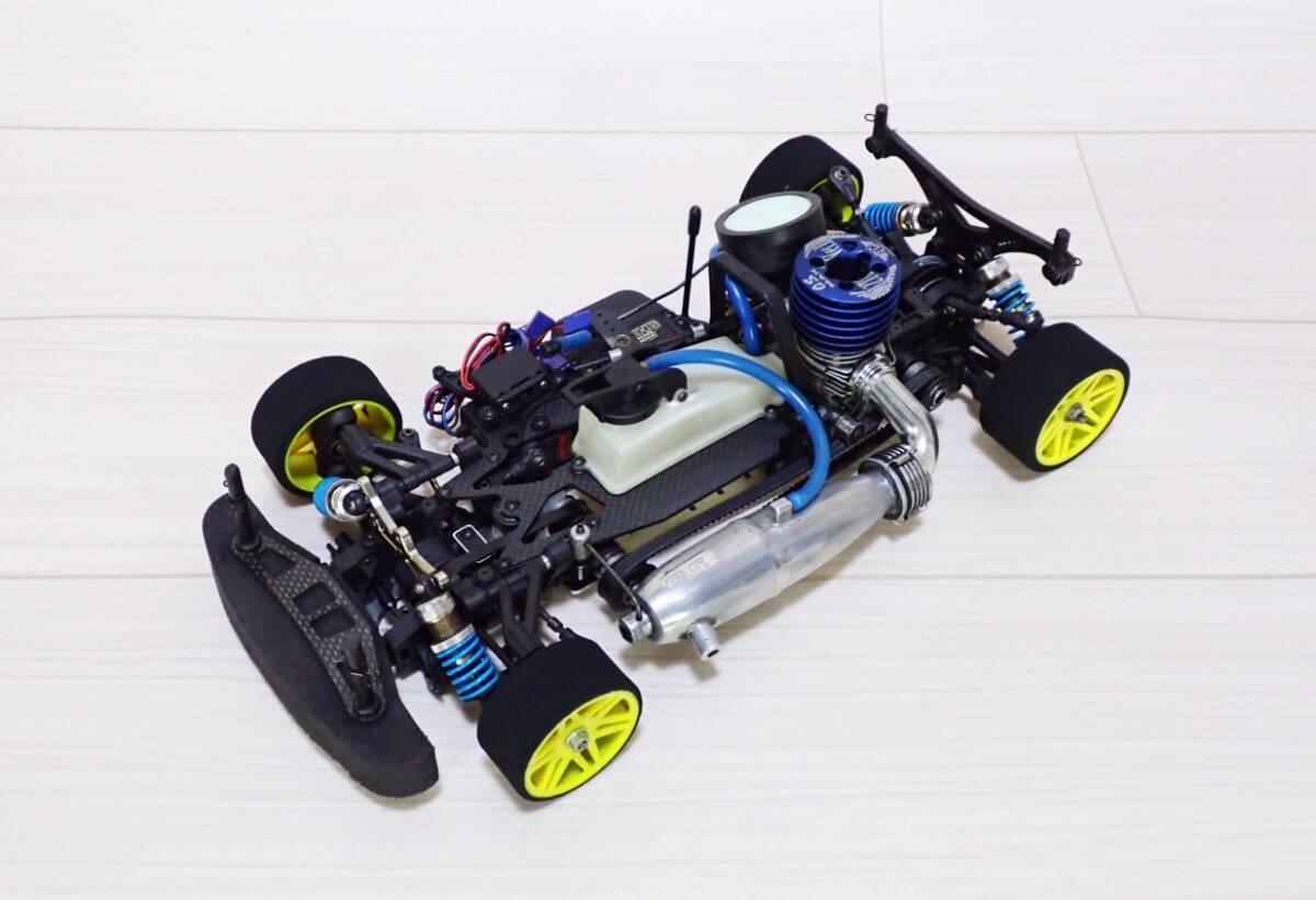 1/10 京商 GP エンジンカー V-ONE R4 シャーシ O.S MAX12TGエンジン付