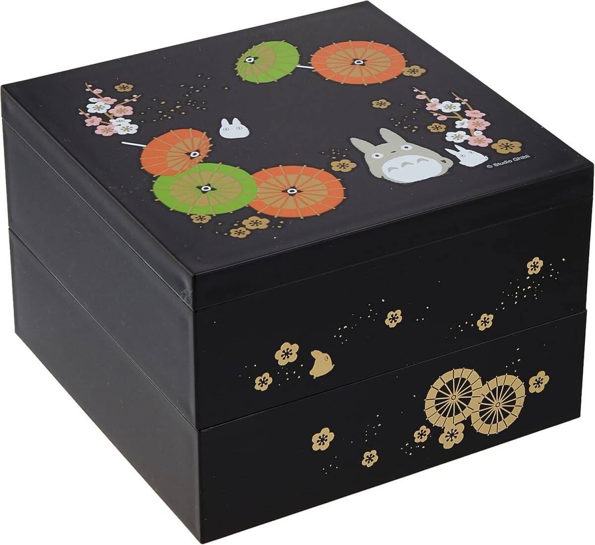 スケーター(Skater) STUDIO GHIBLI 塗り 2段 重箱 お重 となりのトトロ スタジオジブリ 日本製 NLW15