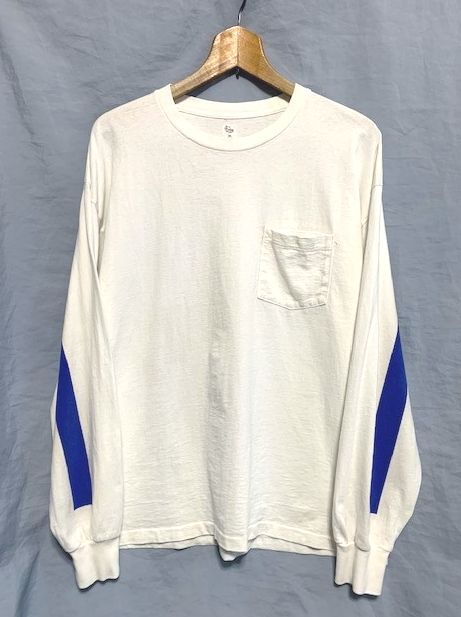 ★ KAPTAIN SUNSHINE キャプテンサンシャイン　West Coast Long Sleeve Tee ウエストコースト ロングスリーブTシャツ 36 ホワイト×ブルー