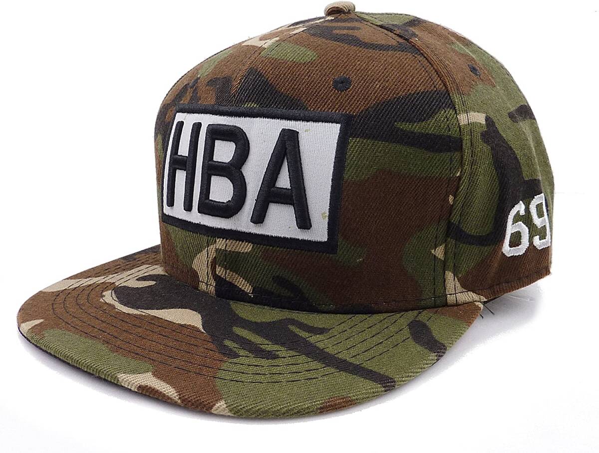 HBA ロゴ スナップバック キャップ FREE SIZE (迷彩) [並行輸入品]