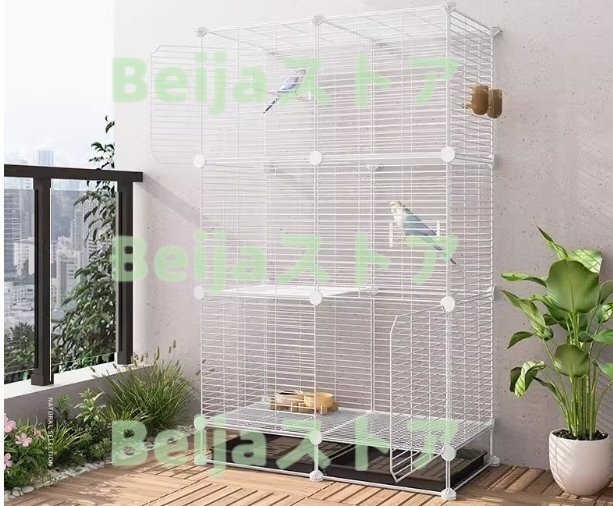 超人気 鳥かごケージ おしゃれ 大型 鳥籠 鳥小屋 バードケージ底網 止まり木 鳥 庭 複数飼い セキセイインコ 小鳥 S1186_画像1