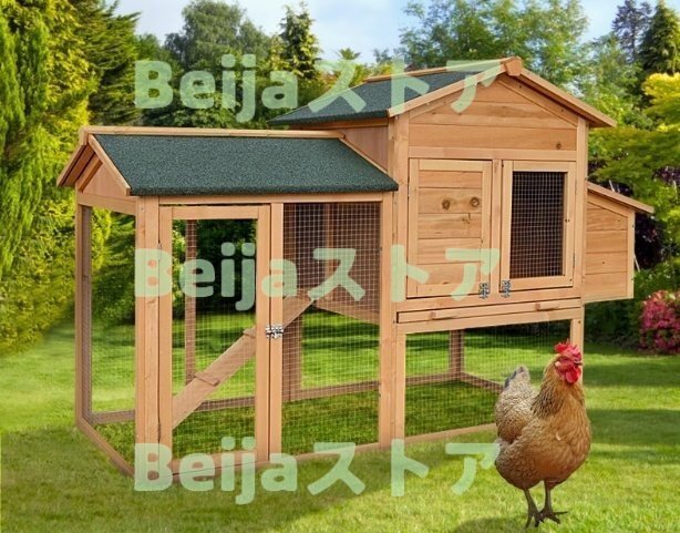 稀少！新品☆木制ペット別荘☆鳩 ウサギ ニワトリ屋 アヒル 鳥(niǎo)かご あひる小屋 オウム 養(yǎng)殖 飼育 室內(nèi)外 逃げ出防止 庭用 通気性 耐磨耗