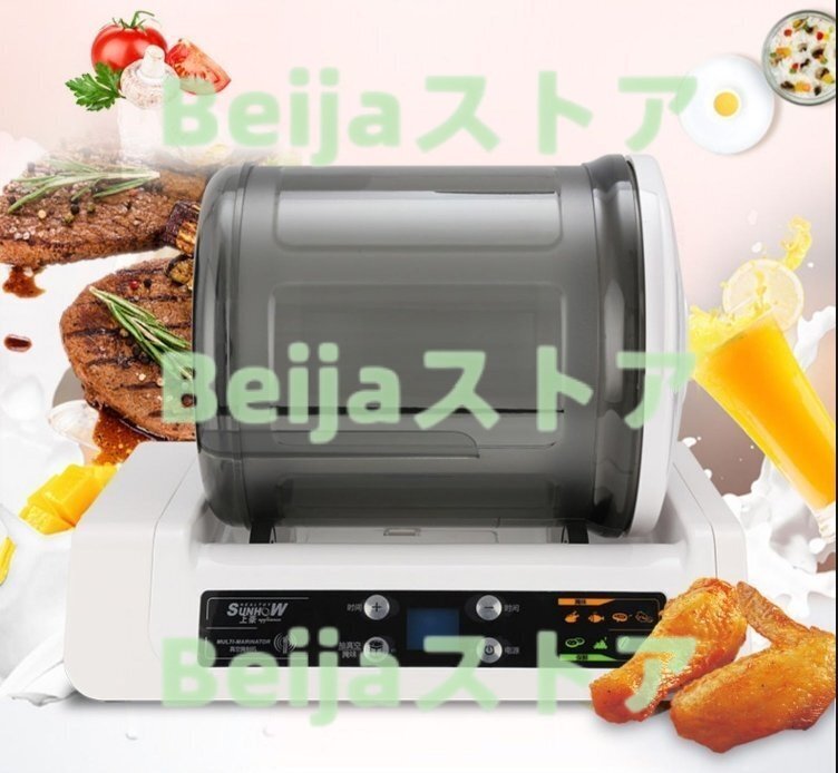 自動真空タンブラーマリネーター、5L商用電気食品酸洗い機 10時間タイマー付き 野菜/ハンバーガー肉/ベーコン/牛肉用の45KPA酸洗いバレル その他