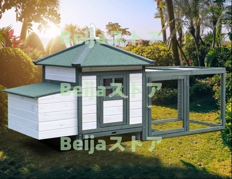 ニワトリ小屋 兎 ハト小屋 木制 ペット別荘 ハウス 防雨防腐 ウサギ ニワトリ小屋 飼育 屋外養(yǎng)殖 庭用 掃除しやすい ペットケー