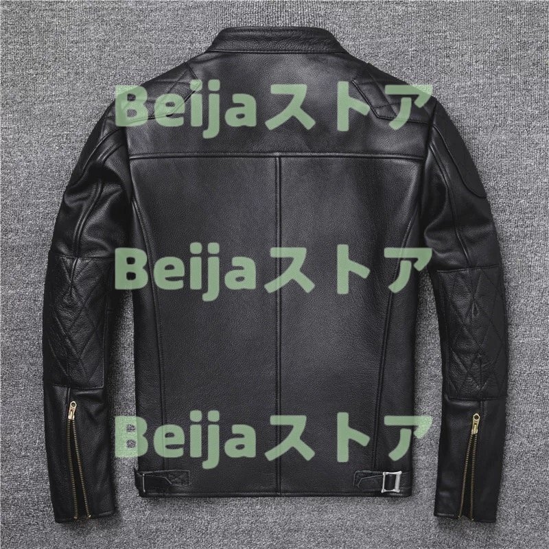 レザージャケット 上品　バイクジャケット　本革 　牛革　秋冬　 ライダースジャケット 　革ジャン