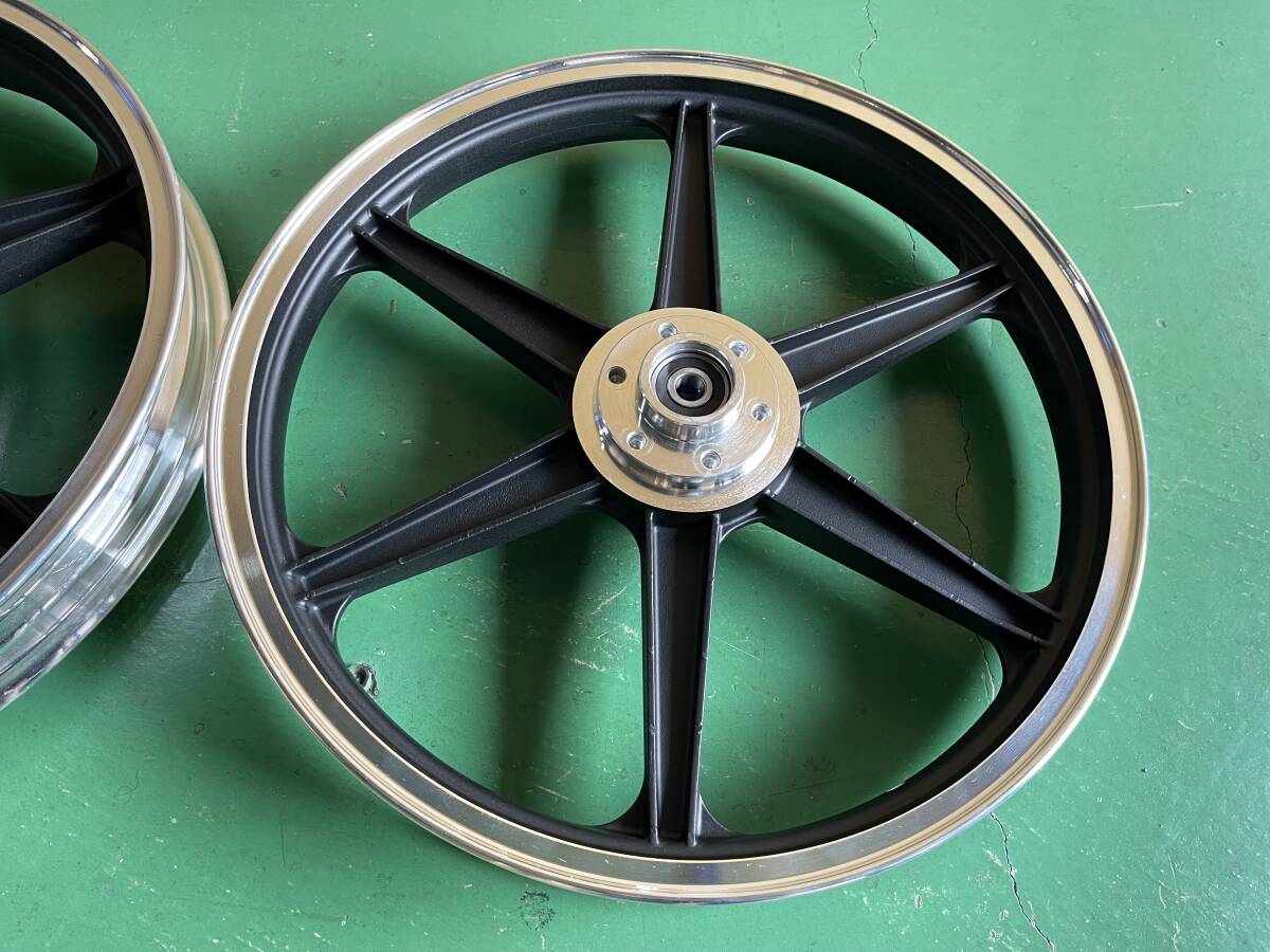 GS400 キャストホイール 黒6/ブラック 社外 GS400L GT380 GS400 キャストホイール 黒6/ブラック 社外 GS400L GT380