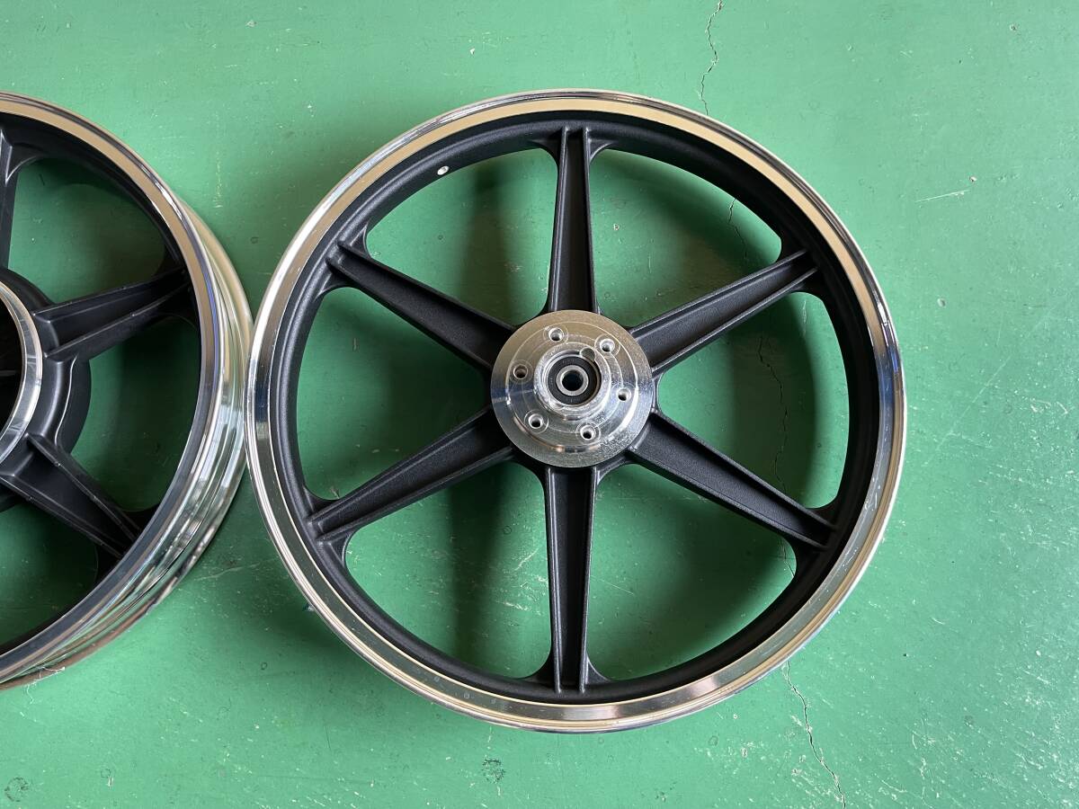 GS400 キャストホイール 黒6/ブラック 社外 GS400L GT380 GS400 キャストホイール 黒6/ブラック 社外 GS400L GT380