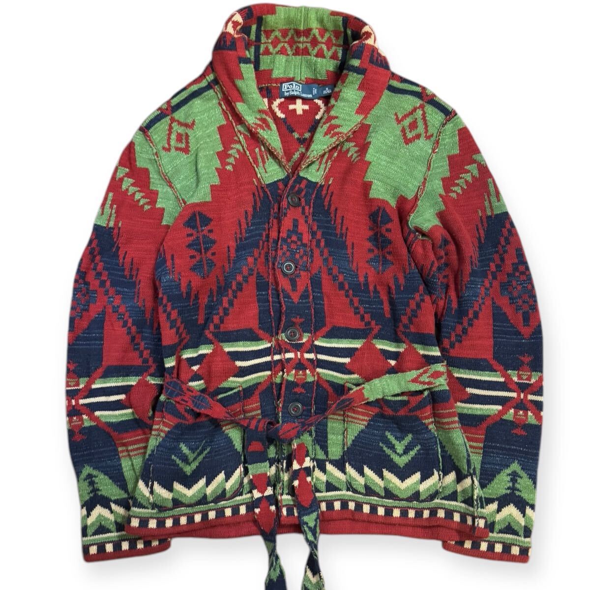 RALPH LAUREN ナバホ 羽織 ジャケット ベルト 米国製 麻 絹 RALPH LAUREN ナバホ 羽織 ジャケット ベルト 米国製 麻 絹