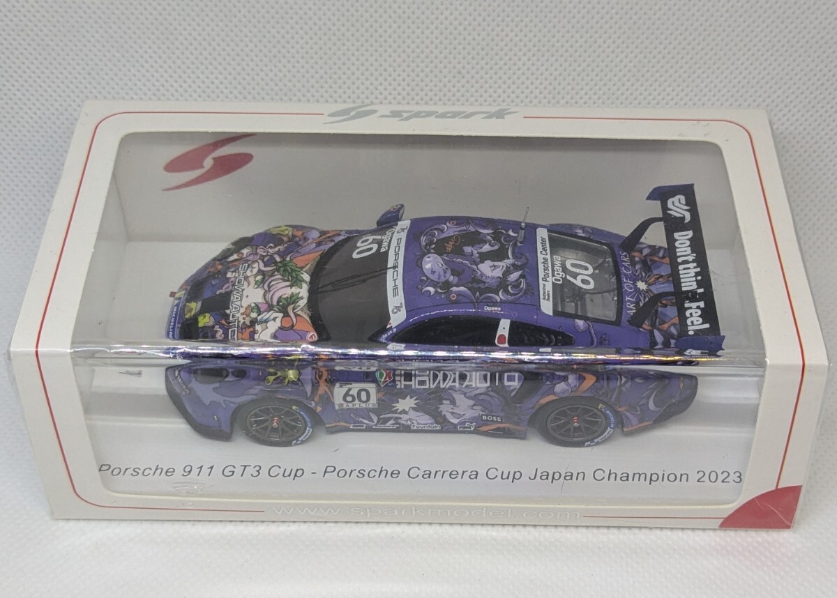 1/43 spark Porsche 911 GT3 Cup Carrera Cup Japan Champion 2023 スパーク ポルシェ カレラカップ ジャパン 小河諒 SJ170