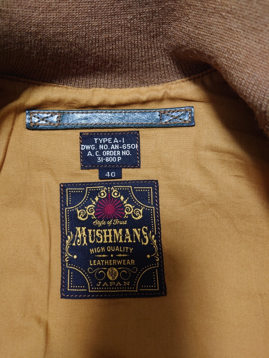 マッシュマンズ× THE FEW ホースハイドA-1 レザージャケット マッシュマンズ× THE FEW ホースハイドA-1 レザージャケット