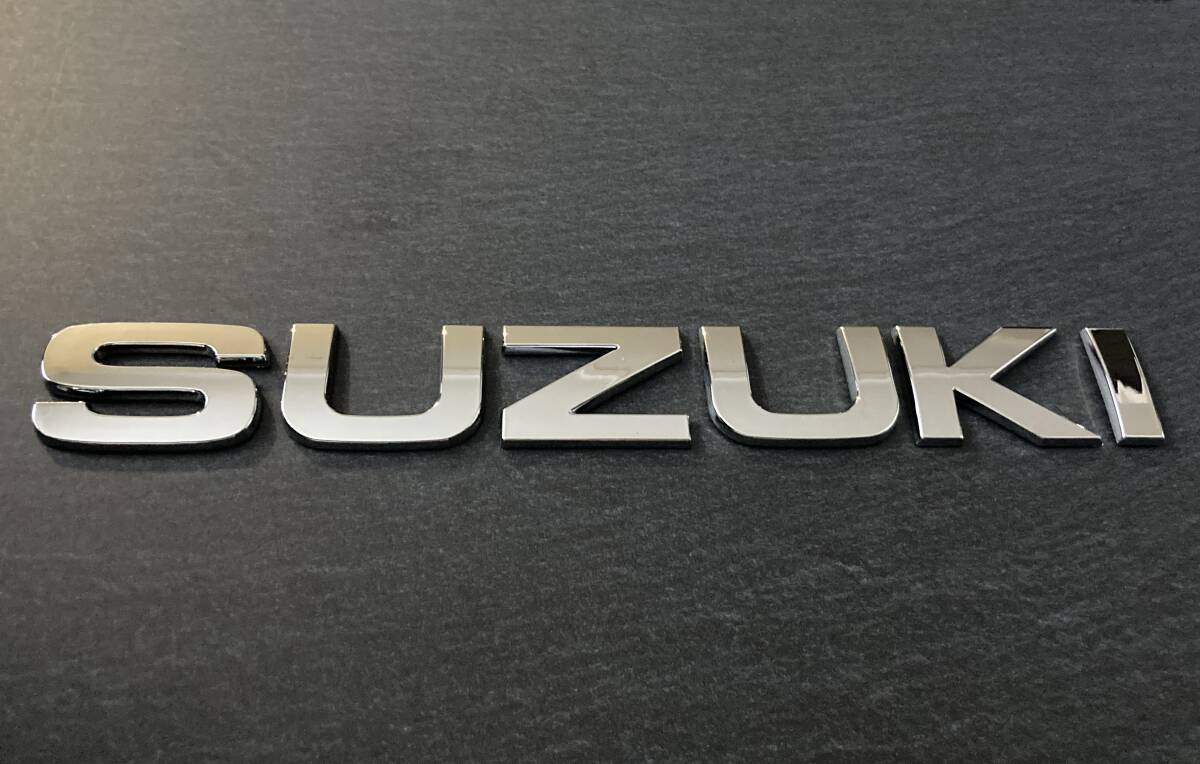 【メ31】3D 立體エンブレム 「SUZUKI」セット クロームメッキ