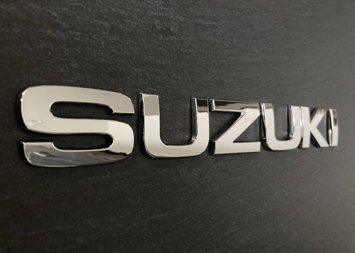 【メ31】3D 立體エンブレム 「SUZUKI」セット クロームメッキ