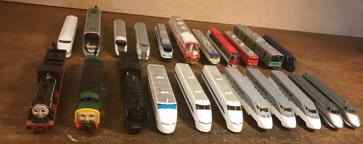 SS-7060■送料込■BANDAI トレーン 機関車トーマス SL 新幹線 列車 電車 鉄道 模型 おもちゃ アンティーク 2956g●22点まとめて/くATら_画像1