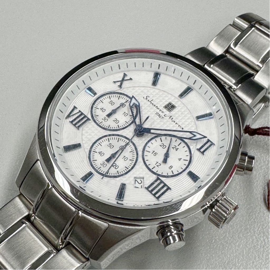 Salvatore Marra サルバトーレマーラ メンズ腕時計　クロノグラフ 42mm SM15102 シルバー 新品未使用