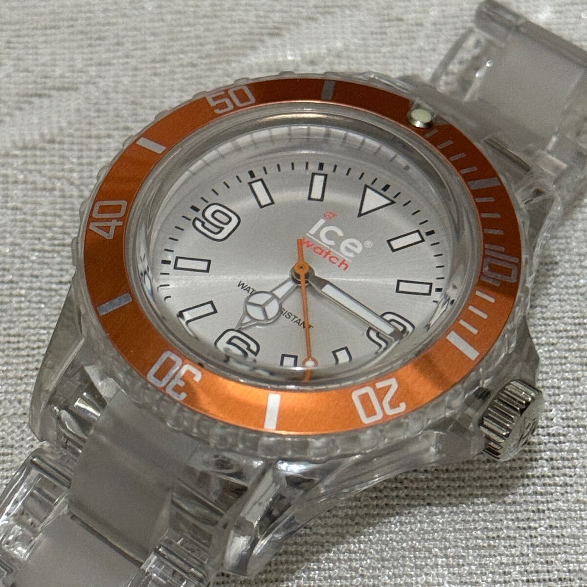 ice watch アイスウォッチ 40mm 新品未使用　長期保管品　電池交換済み クリア