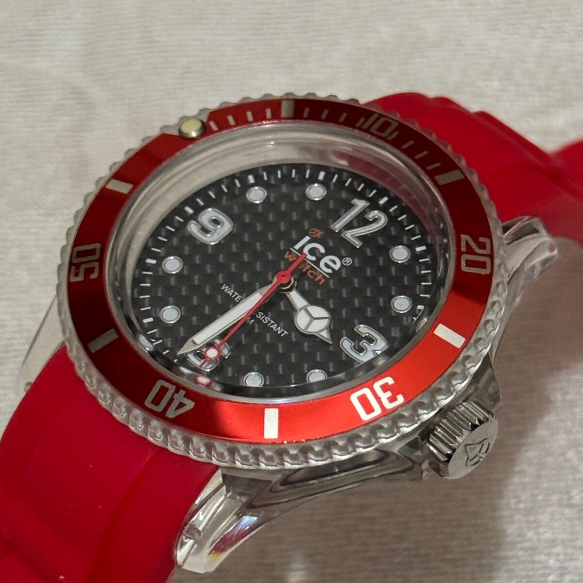 ice watch アイスウォッチ 40mm 新品未使用　長期保管品　電池交換済み レッド