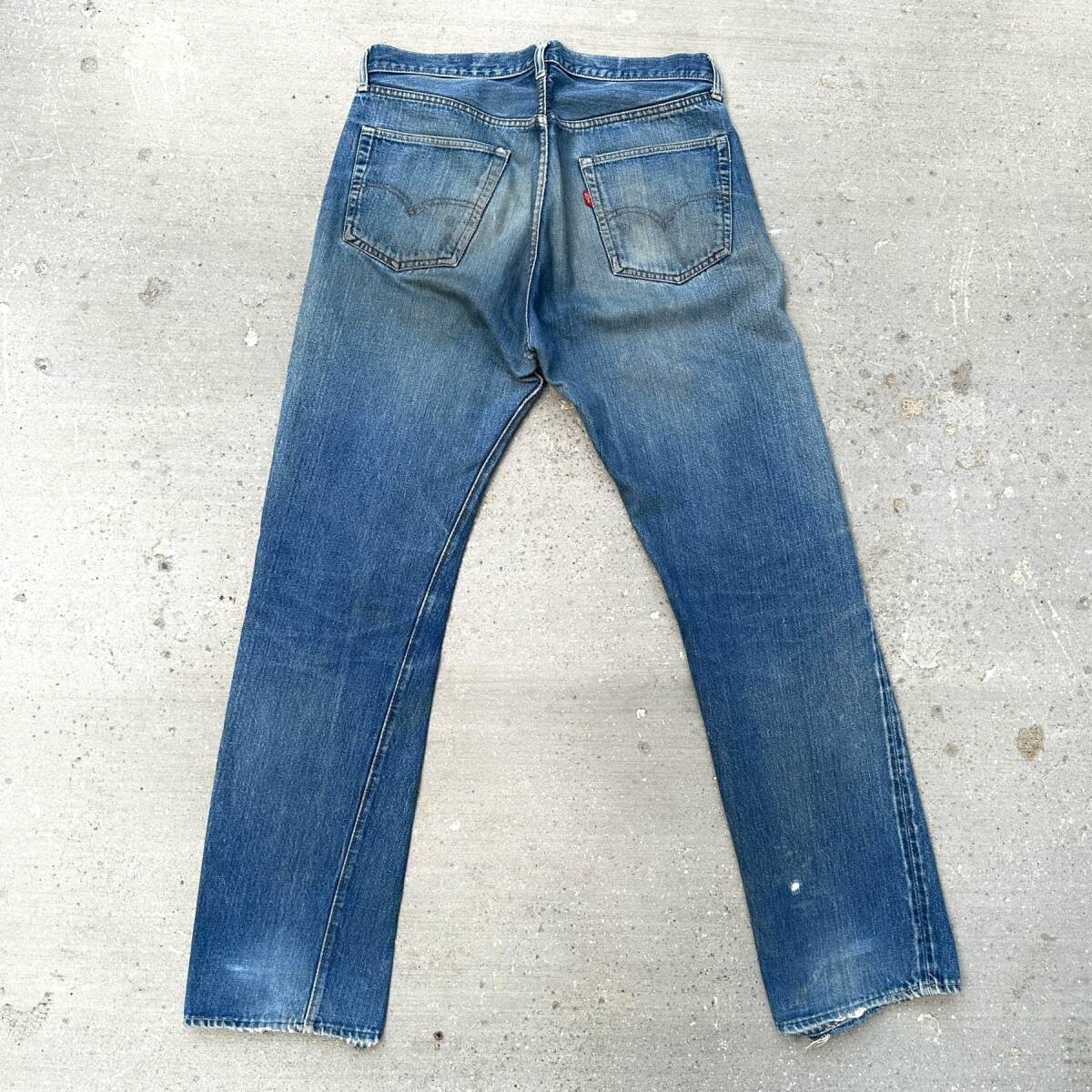 60s~70s オリジナル Levi’s 501 W34~W35 ビンテージ 66前期 6刻印 耳 セルビッジ バックポケット里シングル スレキスタンプ 米國(guó)制