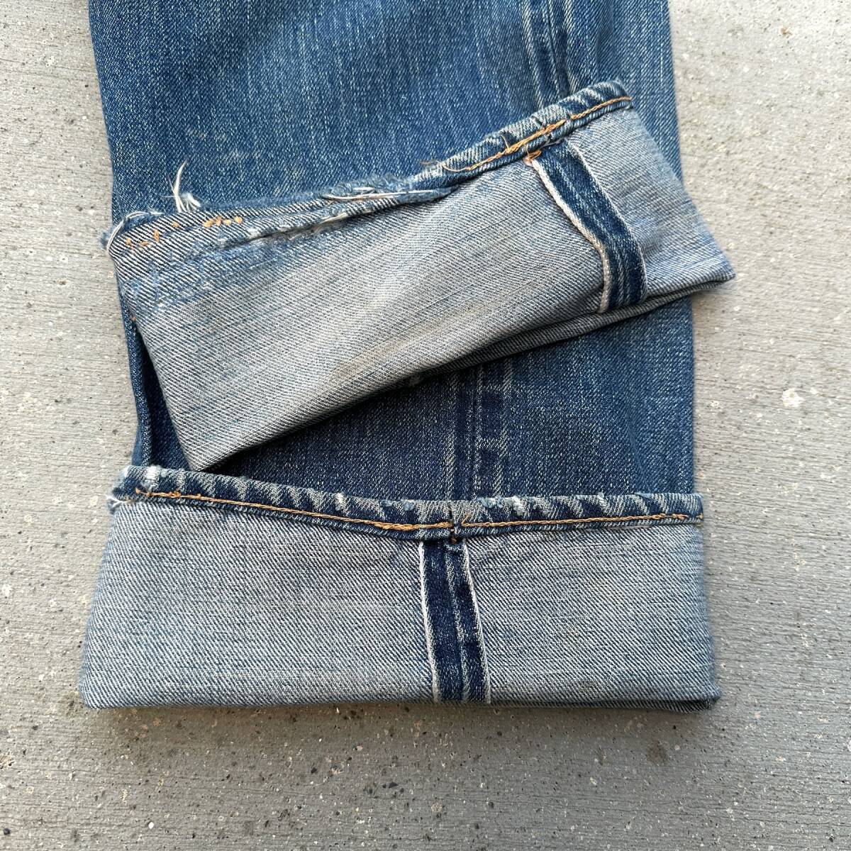 60s~70s オリジナル Levi’s 501 W34~W35 ビンテージ 66前期 6刻印 耳 セルビッジ バックポケット里シングル スレキスタンプ 米國(guó)制