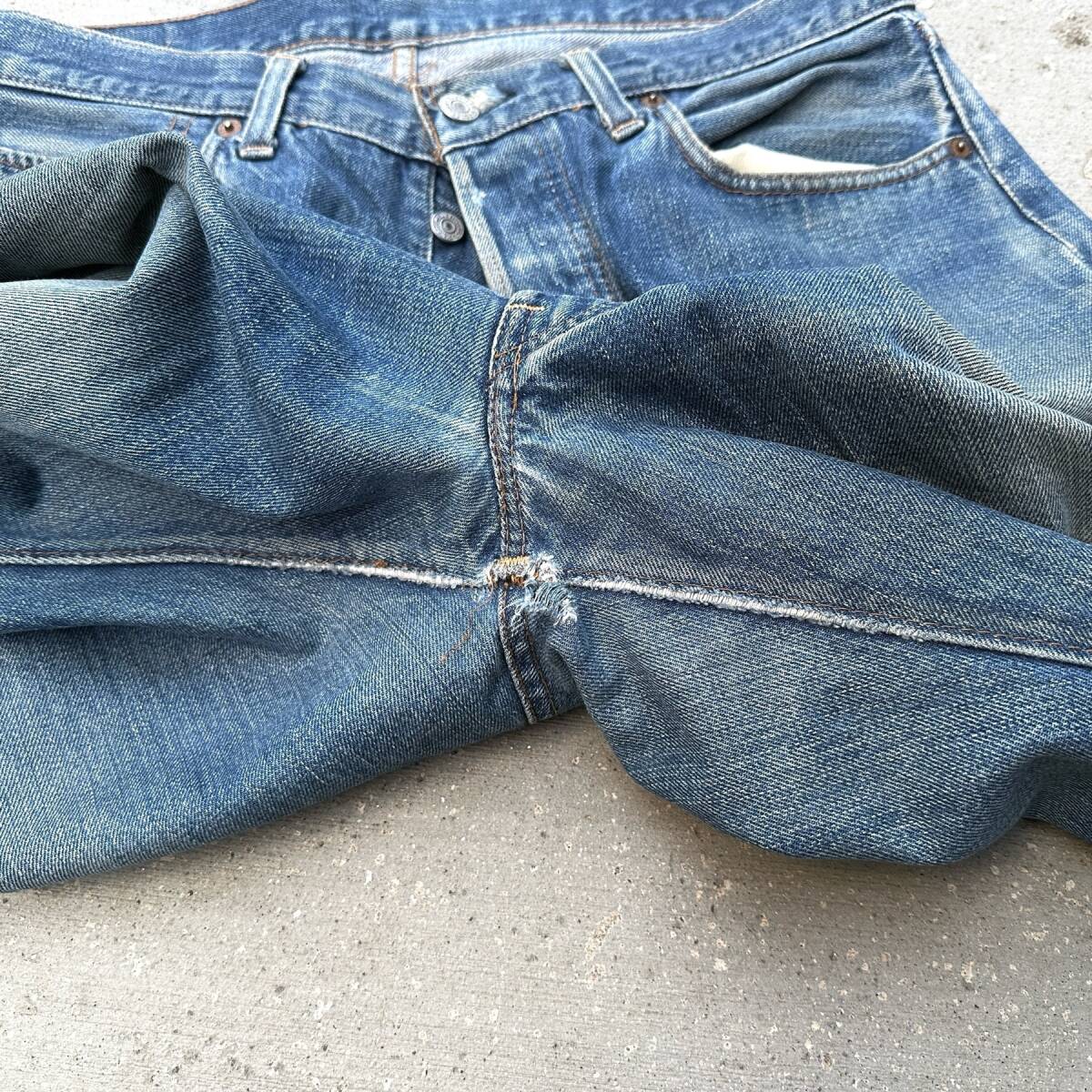 60s~70s オリジナル Levi’s 501 W34~W35 ビンテージ 66前期 6刻印 耳 セルビッジ バックポケット里シングル スレキスタンプ 米國(guó)制