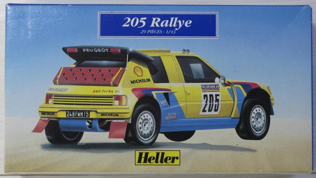 ジャンク・未組立品 ★ Heller / エレール　1/43　PEUGEOT 205 Rallye ★ プジョー 205　N0.80189