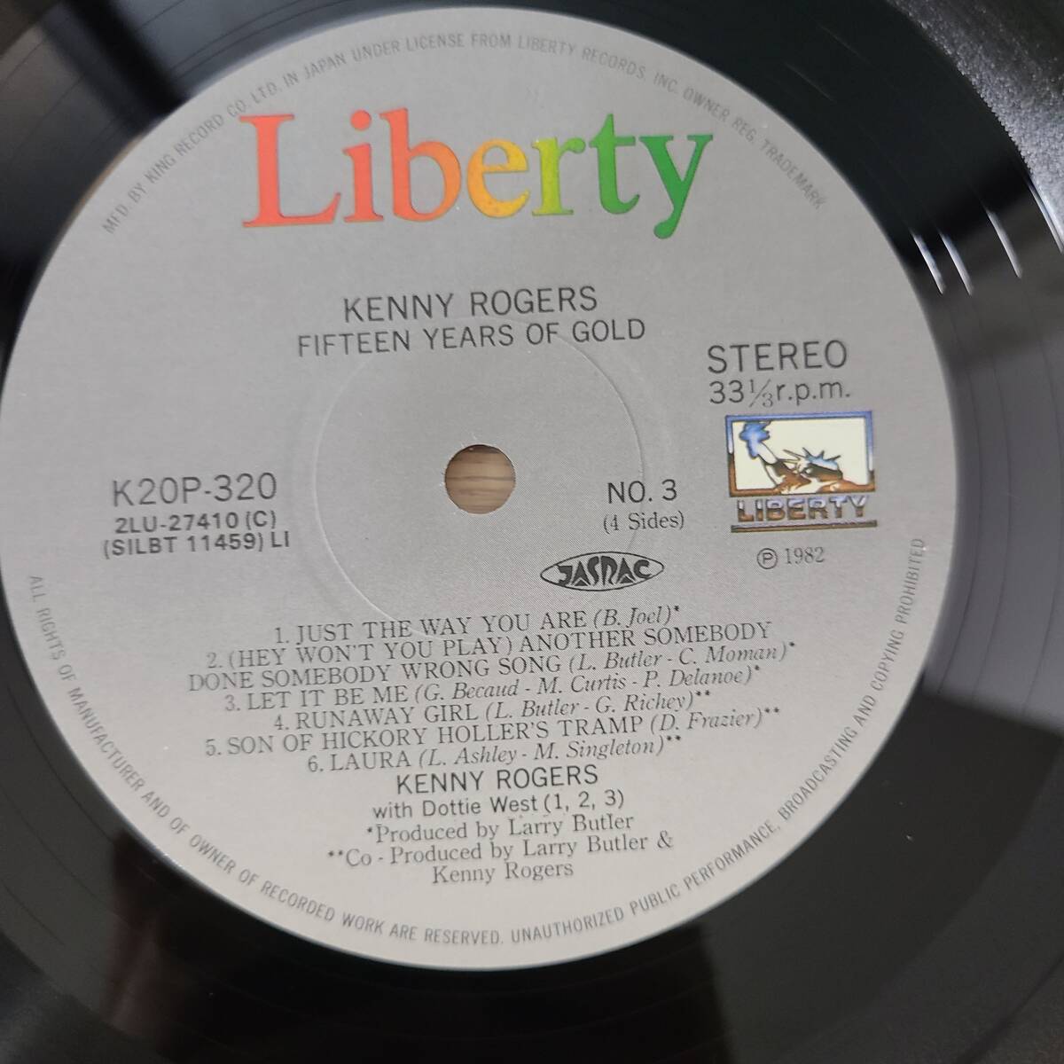 同梱5枚以上送料無料 Kenny Rogers / Fifteen Years of Gold ケニー・ロジャース / 栄光の15年 B0116-016_画像2