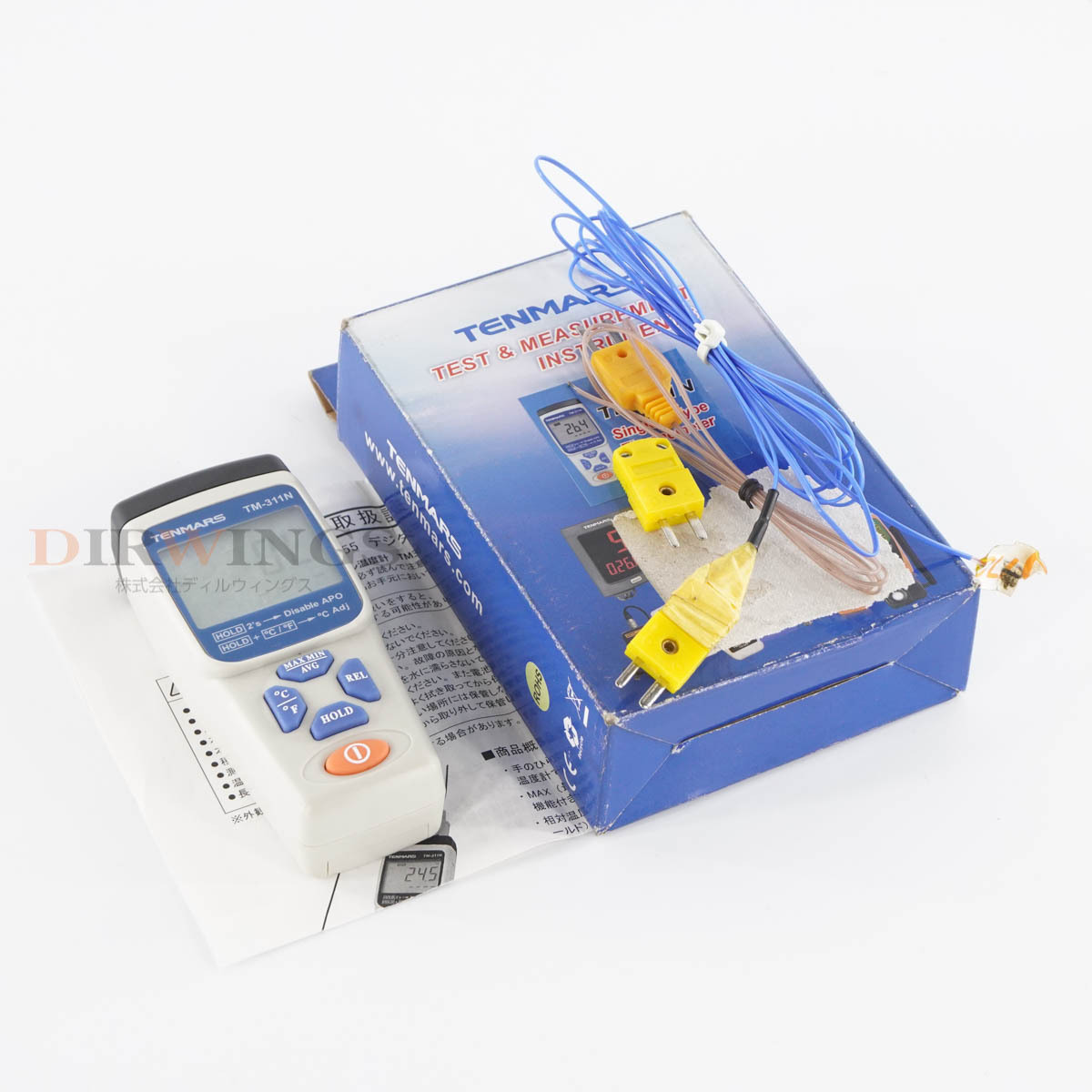 [DW] 8日保証 TM-311N 107-0055 TENMARS Single K Type Thermometer デジタル温度計 Kタイプ ケニス 取扱説明書[06729-0005]