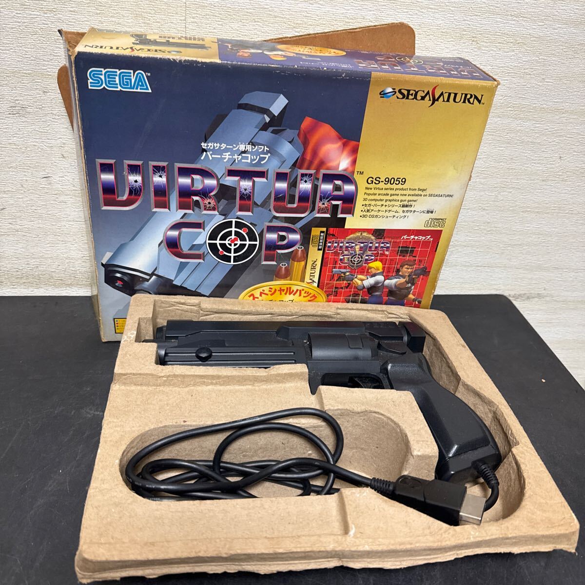t1-148 セガサターン バーチャコップ バーチャガン ソフト無し　保管品