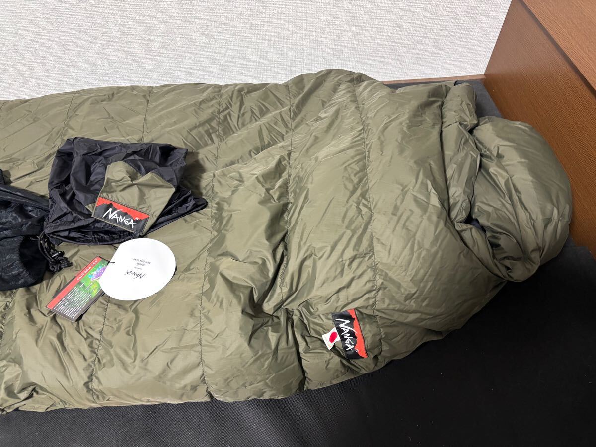 極美品　NANGA オーロラスクエアフット600 カーキ