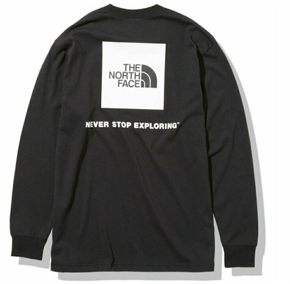 【新品?即決?送料無料】 ノースフェイス バックスクエアロゴ M 黒 長袖Tシャツ THE NORTH FACE