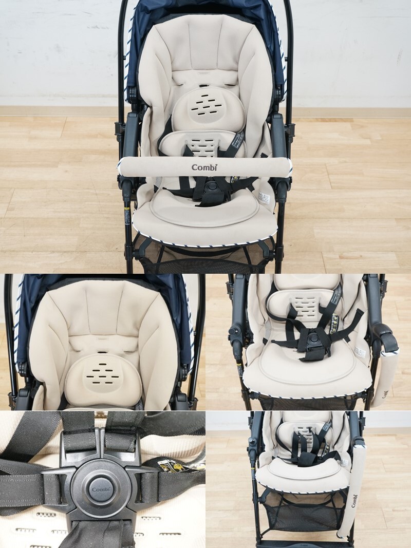 前ダ：【コンビ/Combi】スゴカル 4キャス エアー エッグショック HK ベビーカー エアリーネイビー 軽量 コンパクト 折り畳み ★送料無料★