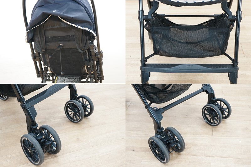 前ダ：【コンビ/Combi】スゴカル 4キャス エアー エッグショック HK ベビーカー エアリーネイビー 軽量 コンパクト 折り畳み ★送料無料★