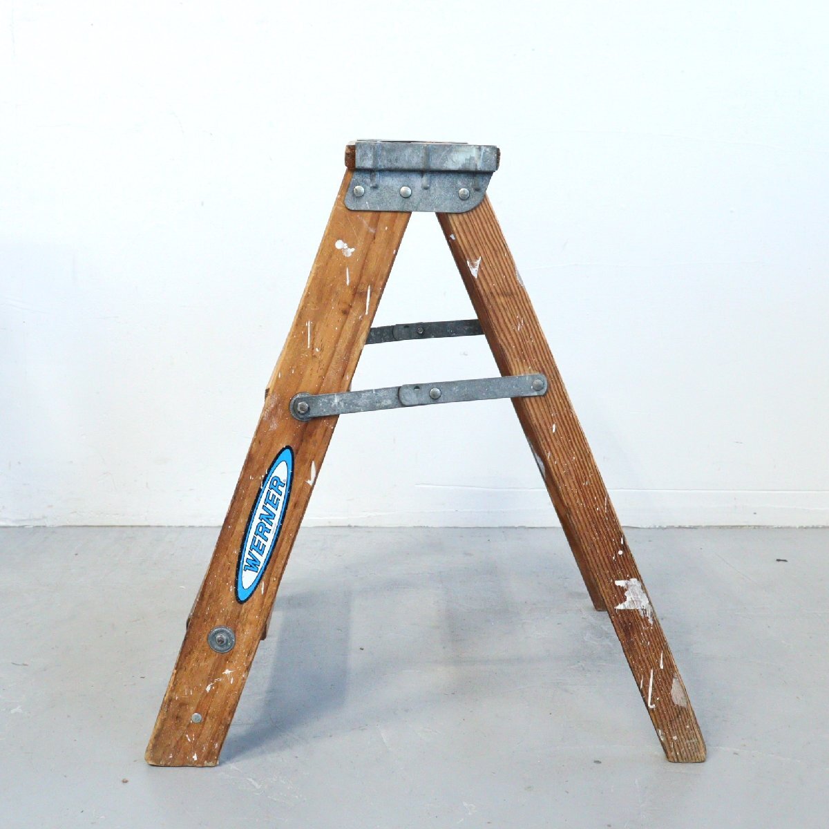 USAアンティークビンテージ木製ラダー脚立ディスプレイ飾り台インテリア雑貨 アメリカ ヴィンテージ 脚立 木製ラダー stepladder 店舗什器