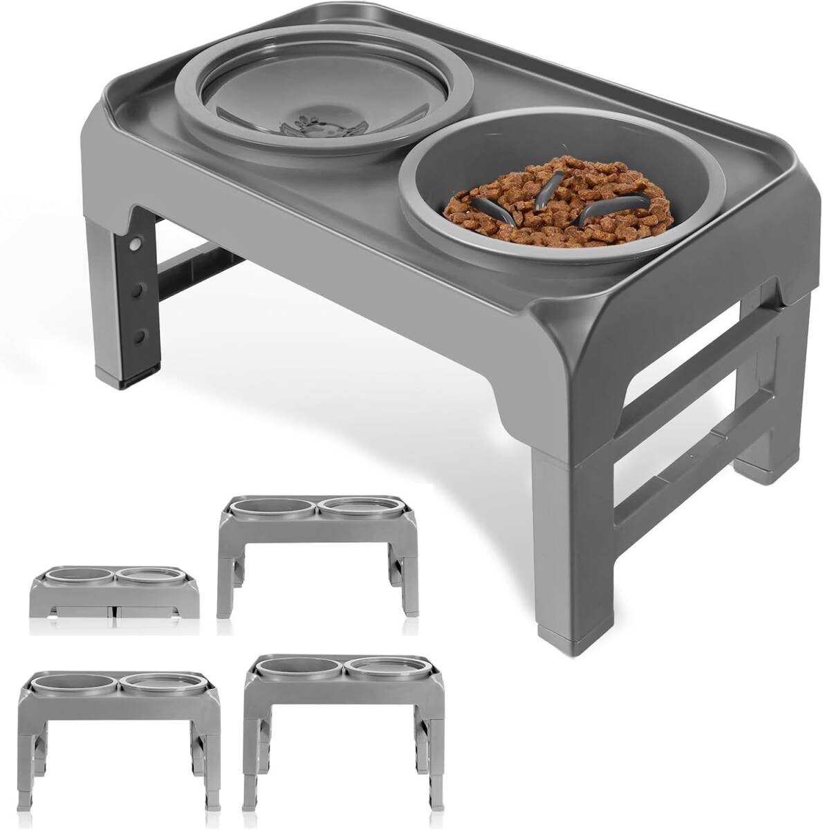 SCHITEC ペットボウル フードボウル 食器台 スタンド 高度調節可能