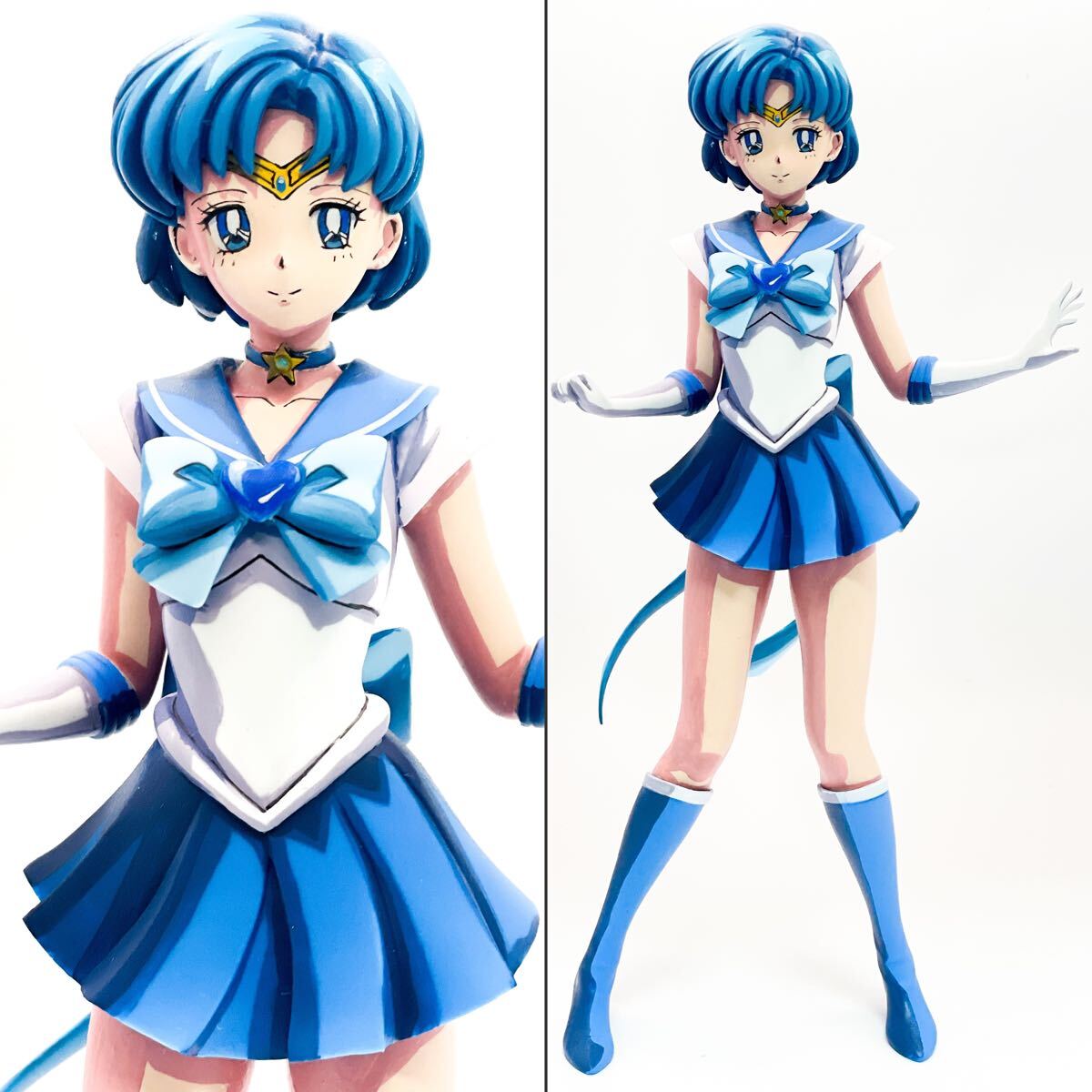 セーラーマーキュリー リペイント フィギュア 顔描き直し セーラーマーキュリー リペイント フィギュア 顔描き直し