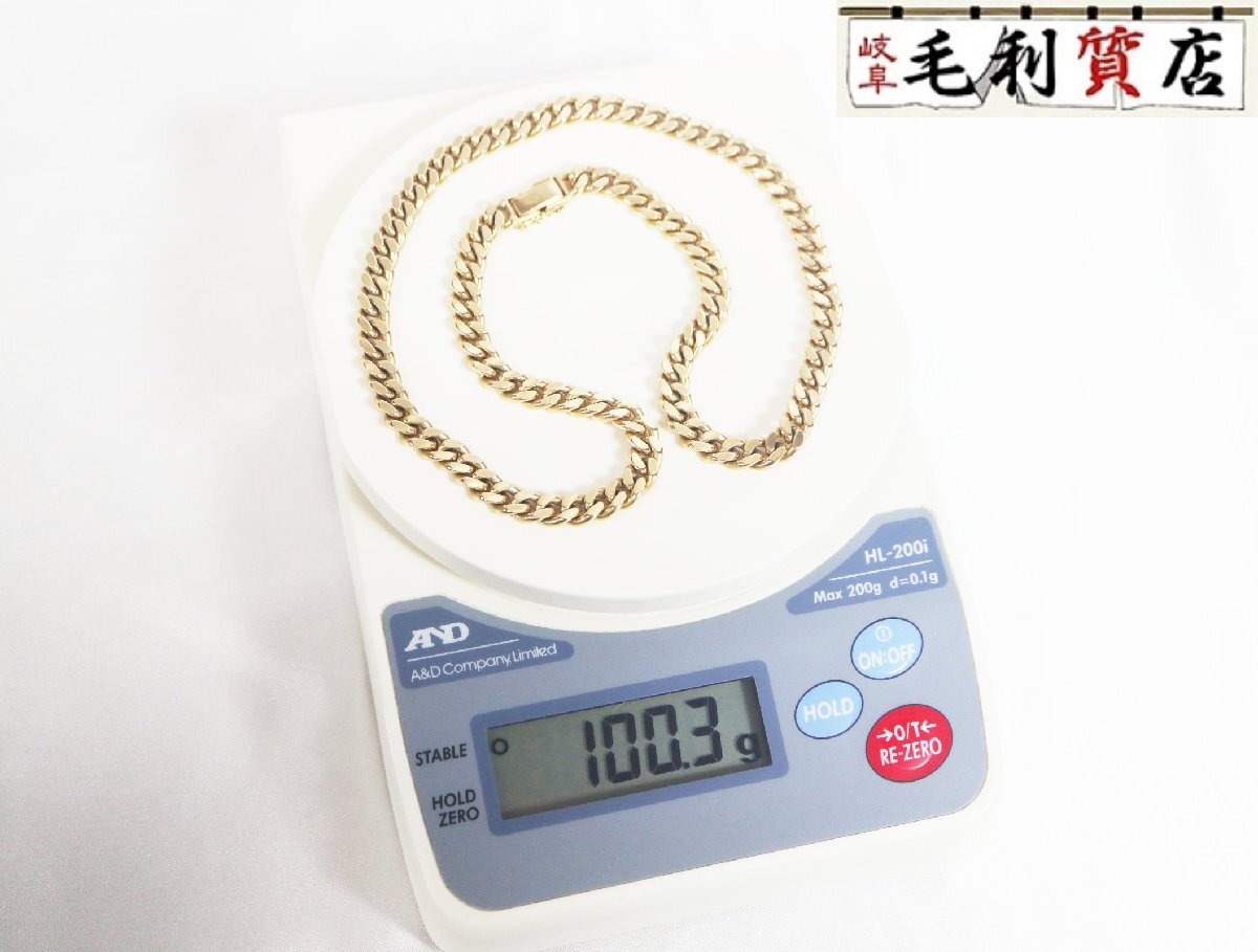 K18 キヘイ 喜平 ネックレス 2面 100.3ｇ 2メン 18金 イエローゴールド 750 YG  ジュエリー