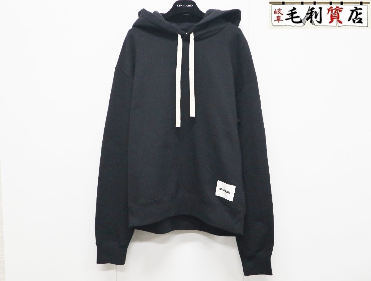 JIL SANDER+ ジルサンダープラス プルオーバー スウェット パーカー SWEATSHIRT J47GU0105 サイズL 黒 美品 トップス