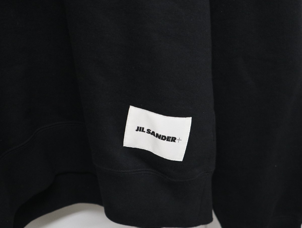 JIL SANDER+ ジルサンダープラス プルオーバー スウェット パーカー SWEATSHIRT J47GU0105 サイズL 黒 美品 トップス