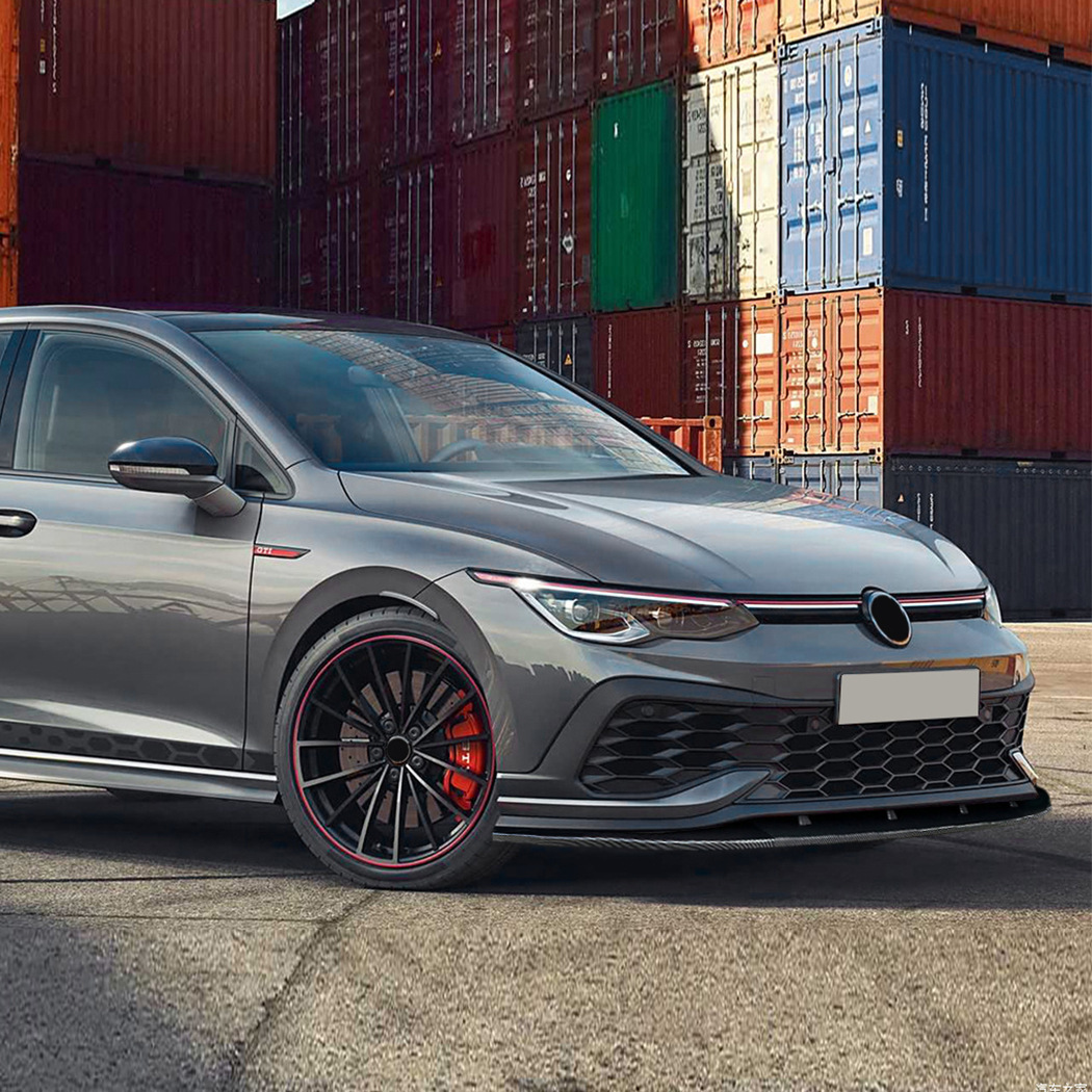 スポーティ全開♪ カーボン ルック フロントバンパー リップ スポイラー ゴルフ 8 ゴルフ VIII GTI ベースグレード CDDNP_画像1