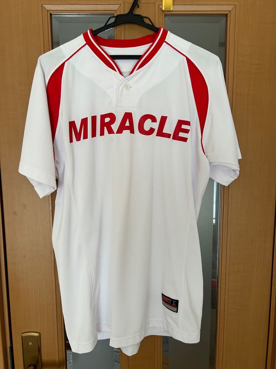 ユニフォーム★半袖★ZETT★Ｌサイズ★MIRACLE★身長172?177★チェスト94?98★ポリエステル100%★美品★USED★送料込み