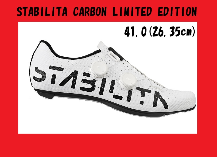 ●☆店頭展示品/FIZIK(フィジーク)//シューズ//STABILITA CARBON LIMITED EDITION/[ ホワイト 41.0 （ 26.35cm）]//r31637●☆